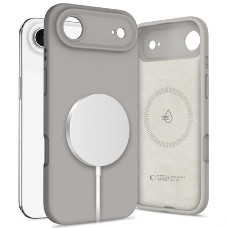 Tech-Protect Silicone MagSafe kryt na iPhone 17 Air, sivý
