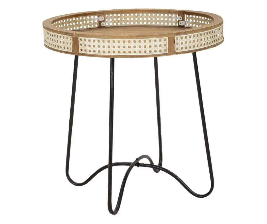 Konferenční stolek Fuji 60 cm hnědý/černý