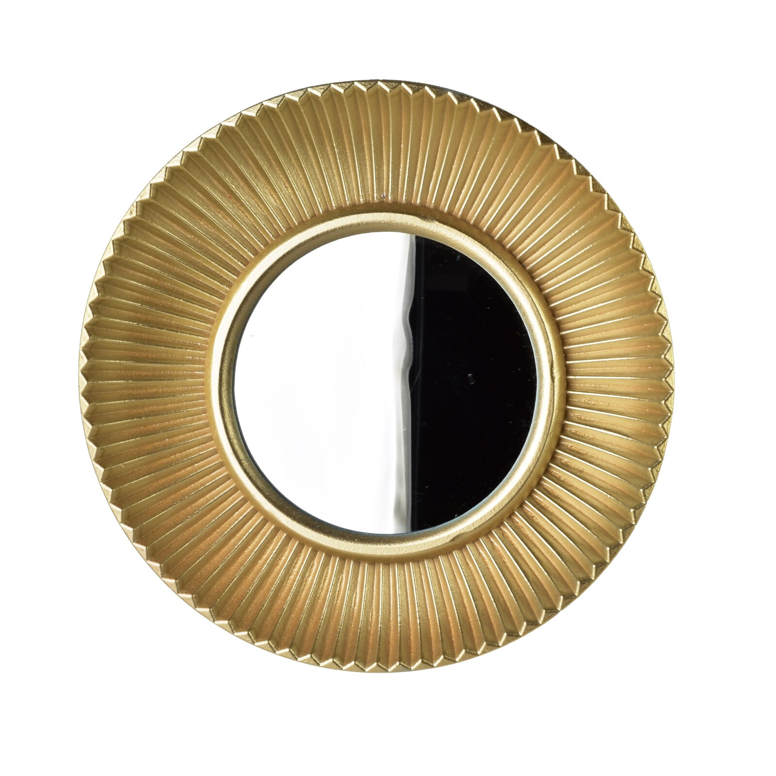 Kulaté nástěnné zrcadlo DAZ 29 cm zlaté