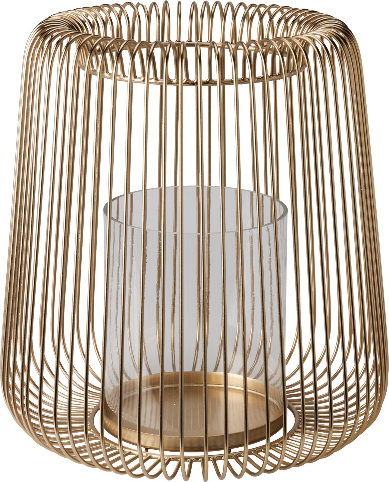 Lucerna CAGE 28 cm zlatá