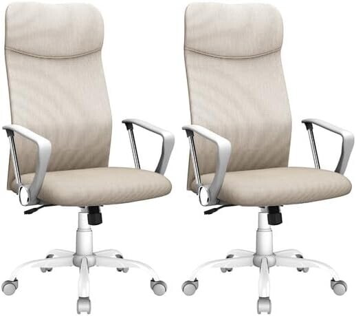 Otočná kancelářská židle Gabas béžová/bílá