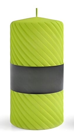 Parafínová svíčka Caroline Mat 7x17,5 cm světle zelená