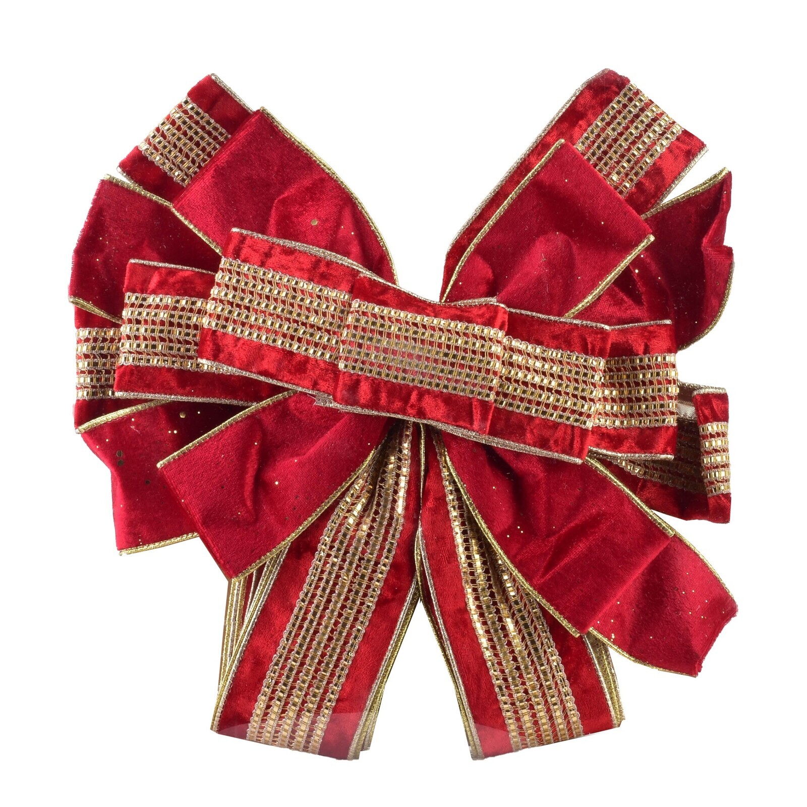 Vánoční dekorativní mašle Santa Lila 32x130 cm červeno-zlatá