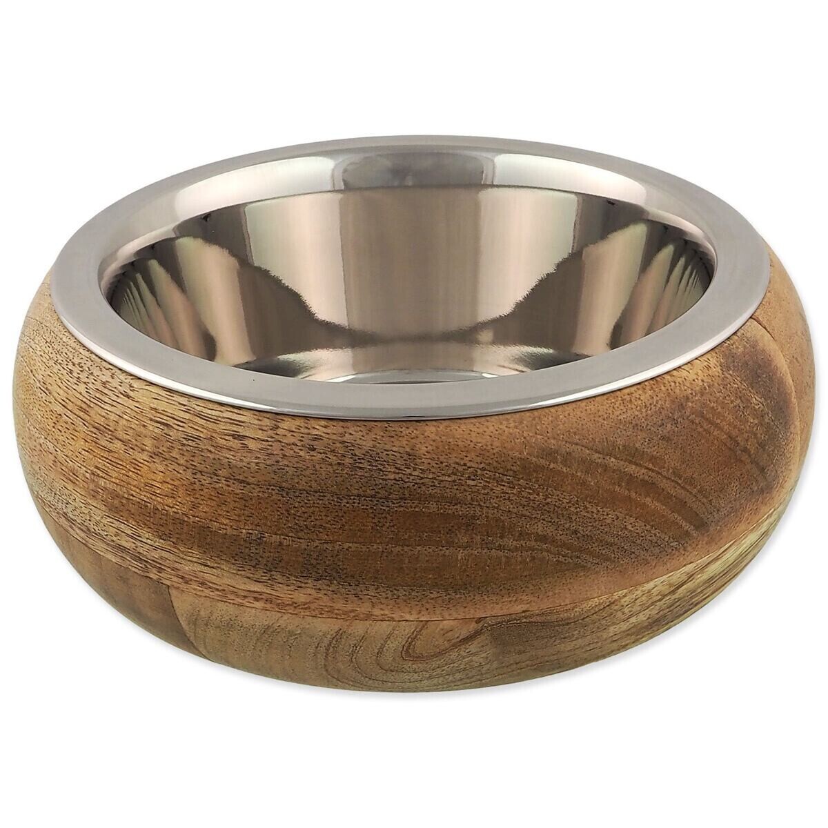 Miska Dog Fantasy nerez v dřevě, zaoblená 840ml