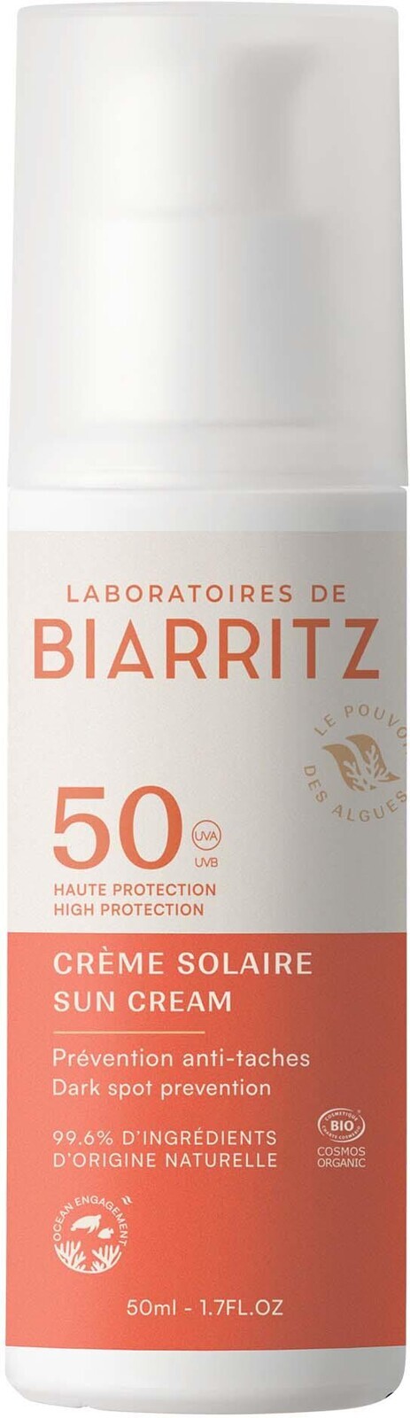 Laboratoires de Biarritz ALGA MARIS BIO mlieko na opaľovanie SPF50 100ml