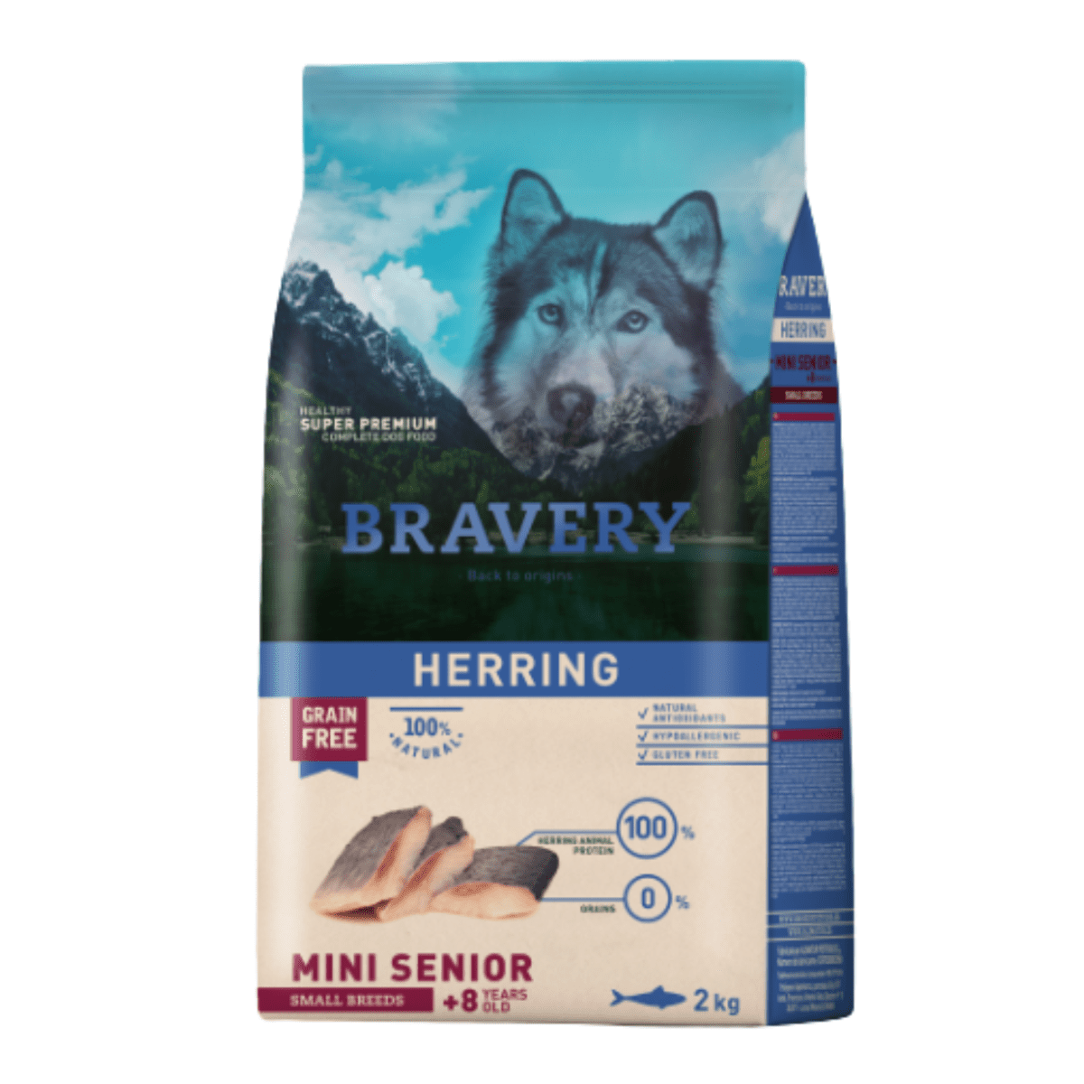 Bravery Dog Mini Senior Herring - 7kg