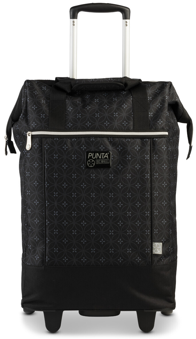 PUNTA nákupná taška na kolieskach s výsuvnou rukoväťou - 40L - exkluzívna čierna