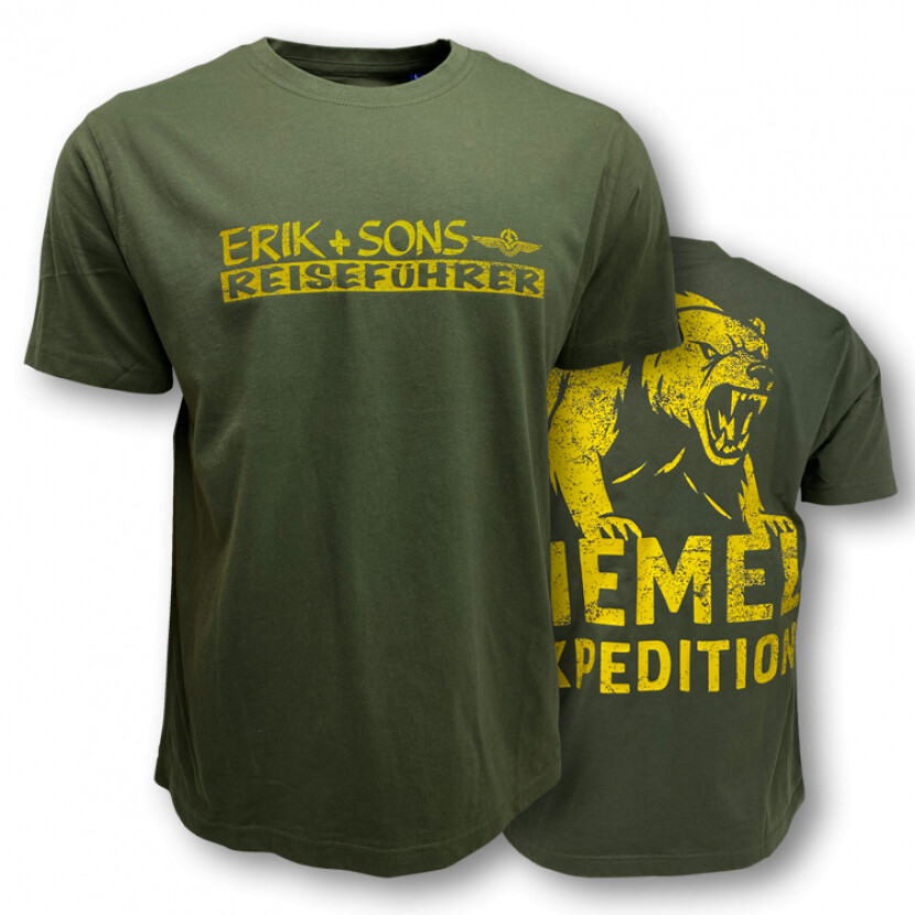 Tričko Erik and Sons VikingMemel - olivové, 4XL