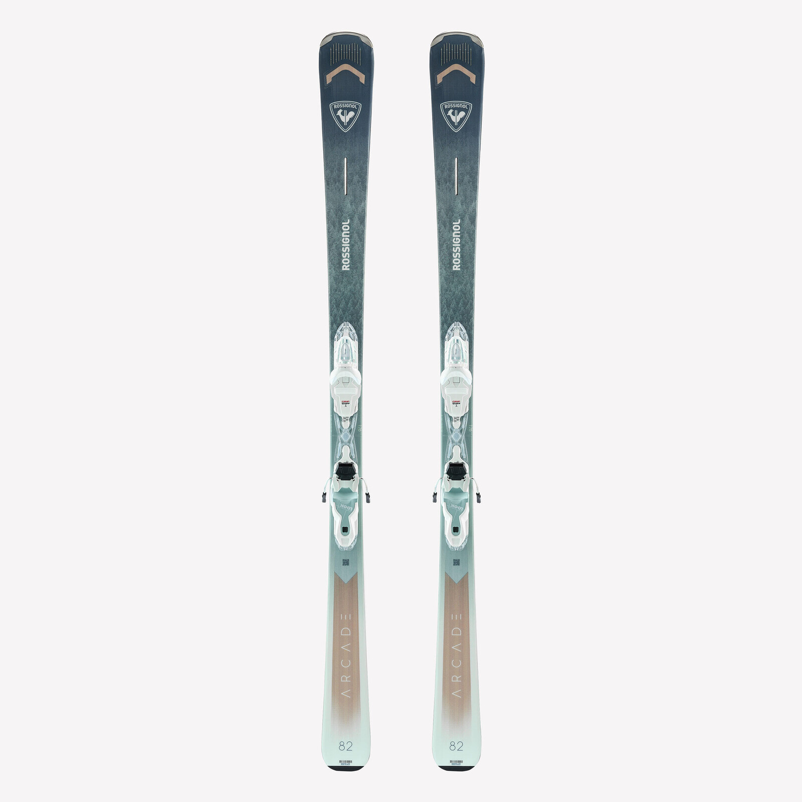 ROSSIGNOL Arcade 82 dámske lyže AM s viazaním mandľovo-biele