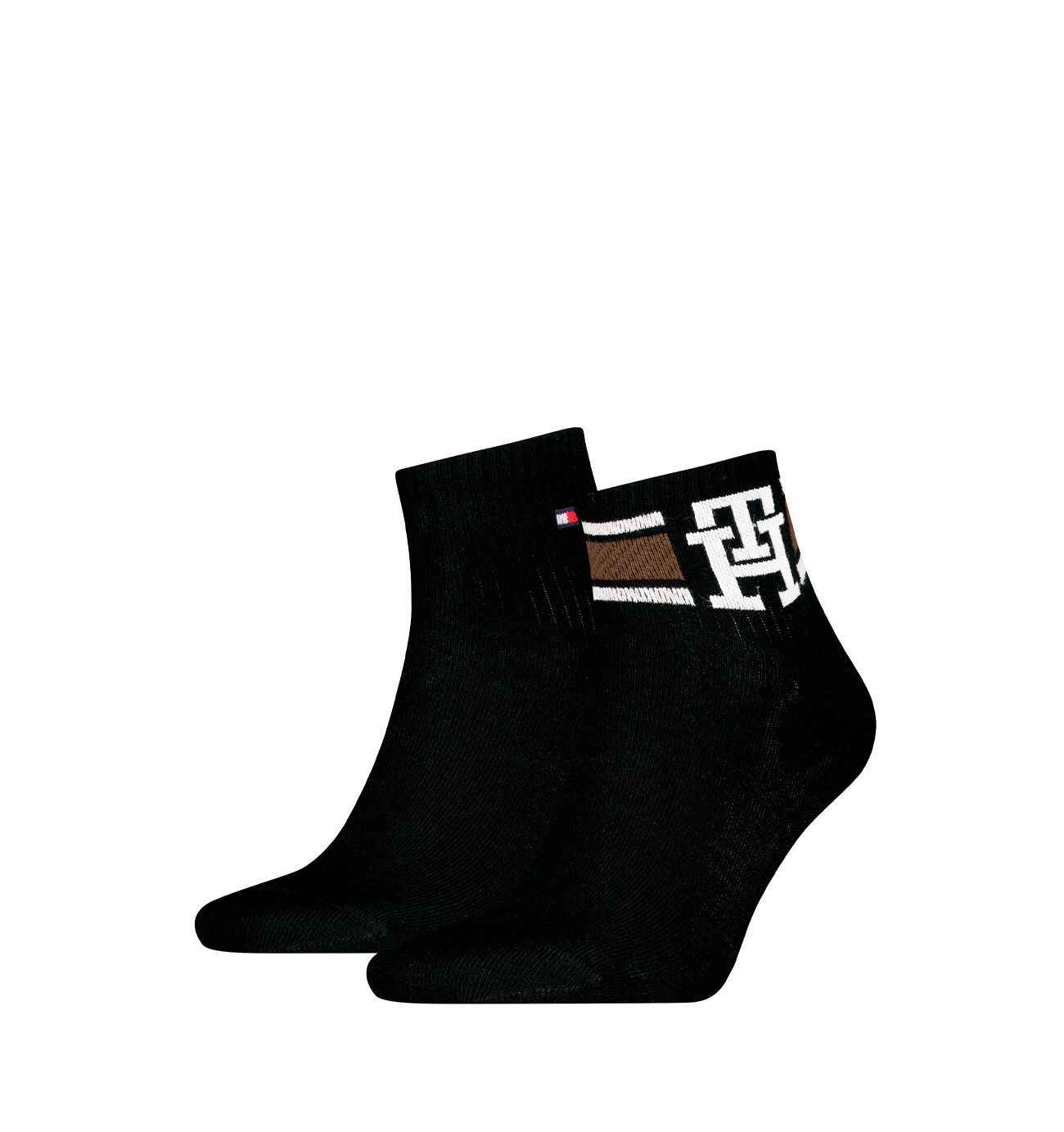 TOMMY HILFIGER – ponožky 2PACK TH men sport quarter black