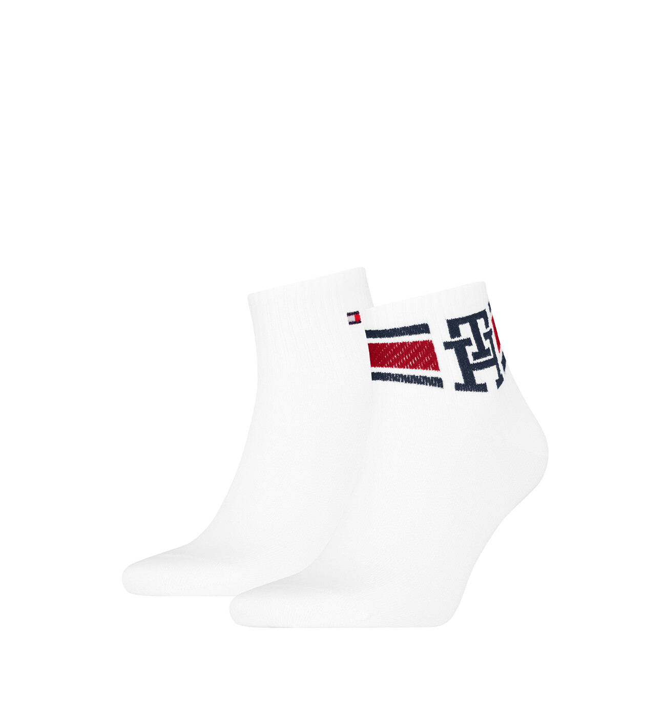 TOMMY HILFIGER – ponožky 2PACK TH men sport quarter white