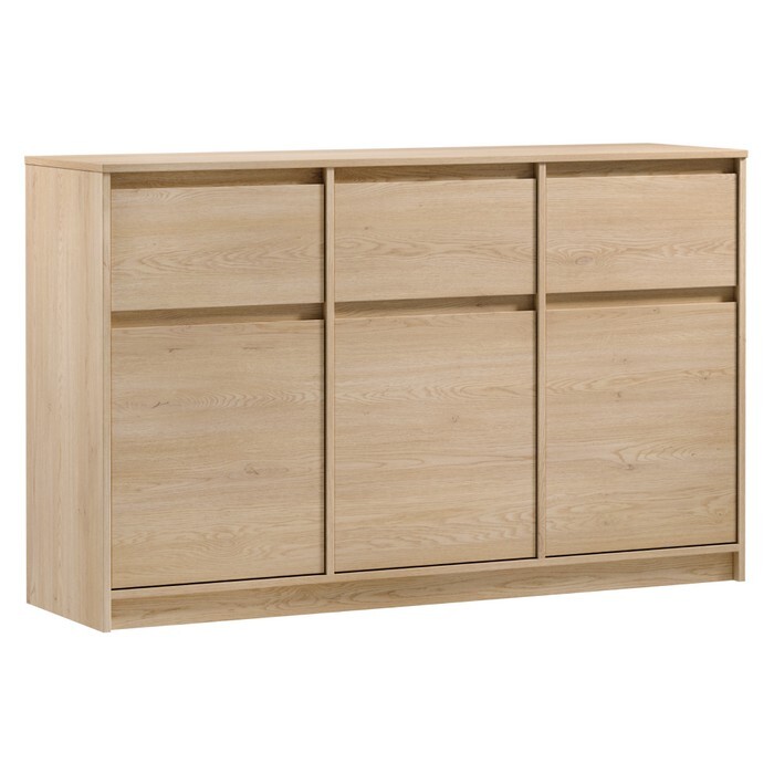 KONDELA Manol K3D3S trojdverová komoda so zásuvkami cremona