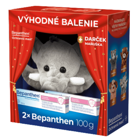 BEPANTHEN Ochranná masť 2 x 100 g + maňuška set