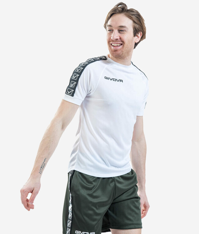 T-SHIRT COTTON BAND BIANCO Tg. 2XL