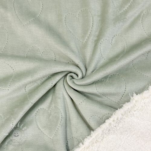 Kojenecký plyš TEDDY Hearts old green