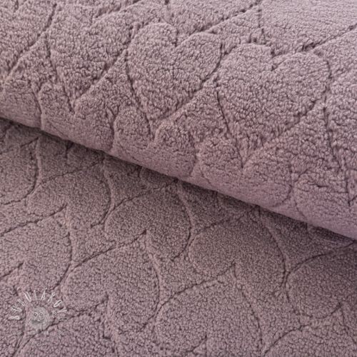 Kabátovina TEDDY Hearts in hearts mauve