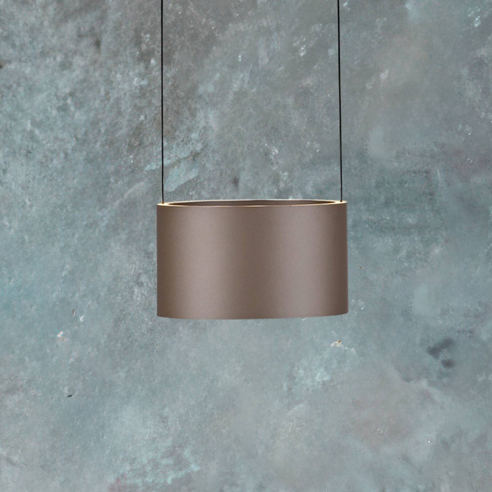 PURE LED závesné svietidlo Clipse, bronzová farba Ø 20 cm CCT, 2-pl