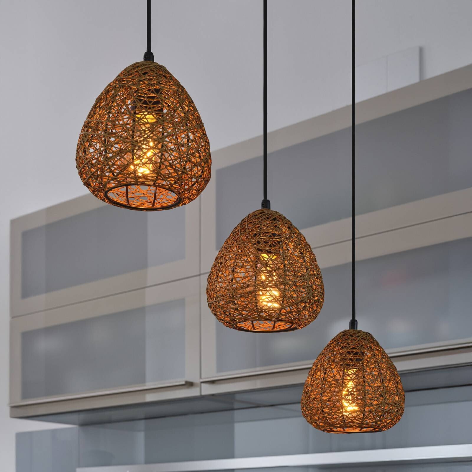 OSRAM závesné svietidlo Decor Paper Drop, 3-pl., béžová, E27