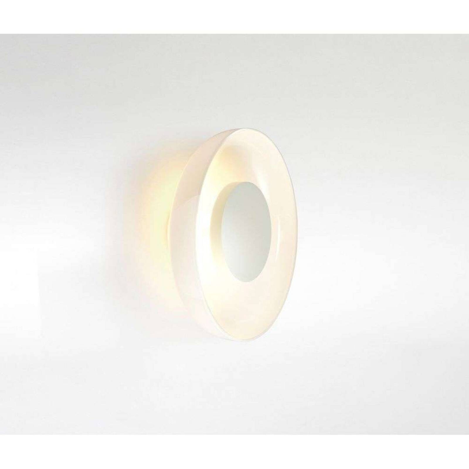 MARSET LED nástenné svetlo Aura Plus, Ø 25 cm, opálové