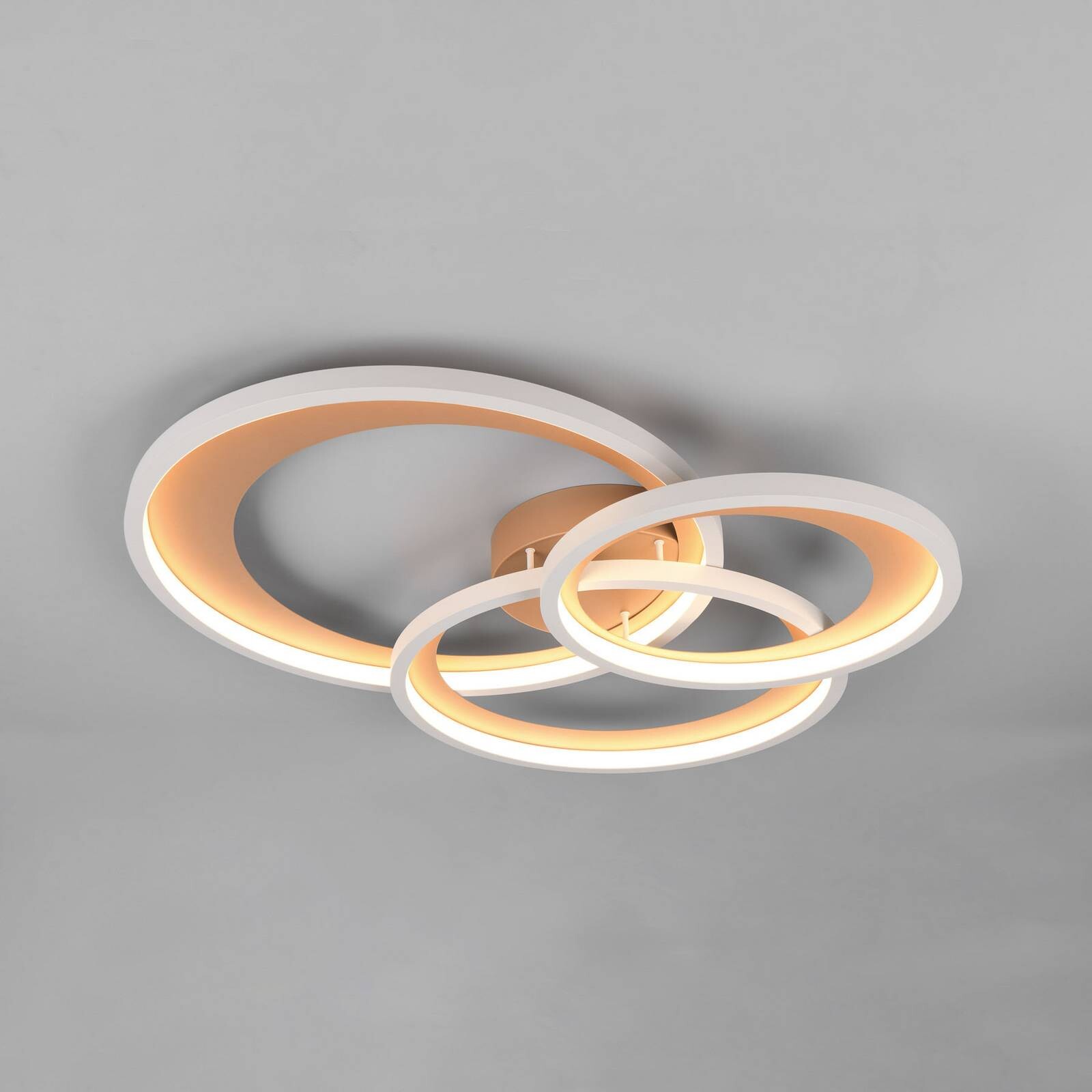 stropné LED svetlo Granada, hnedé, dĺžka 71 cm, kov, CCT