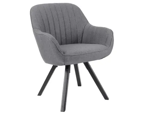 Jedálenská stolička Chrissy, stredne šedá tkanina%