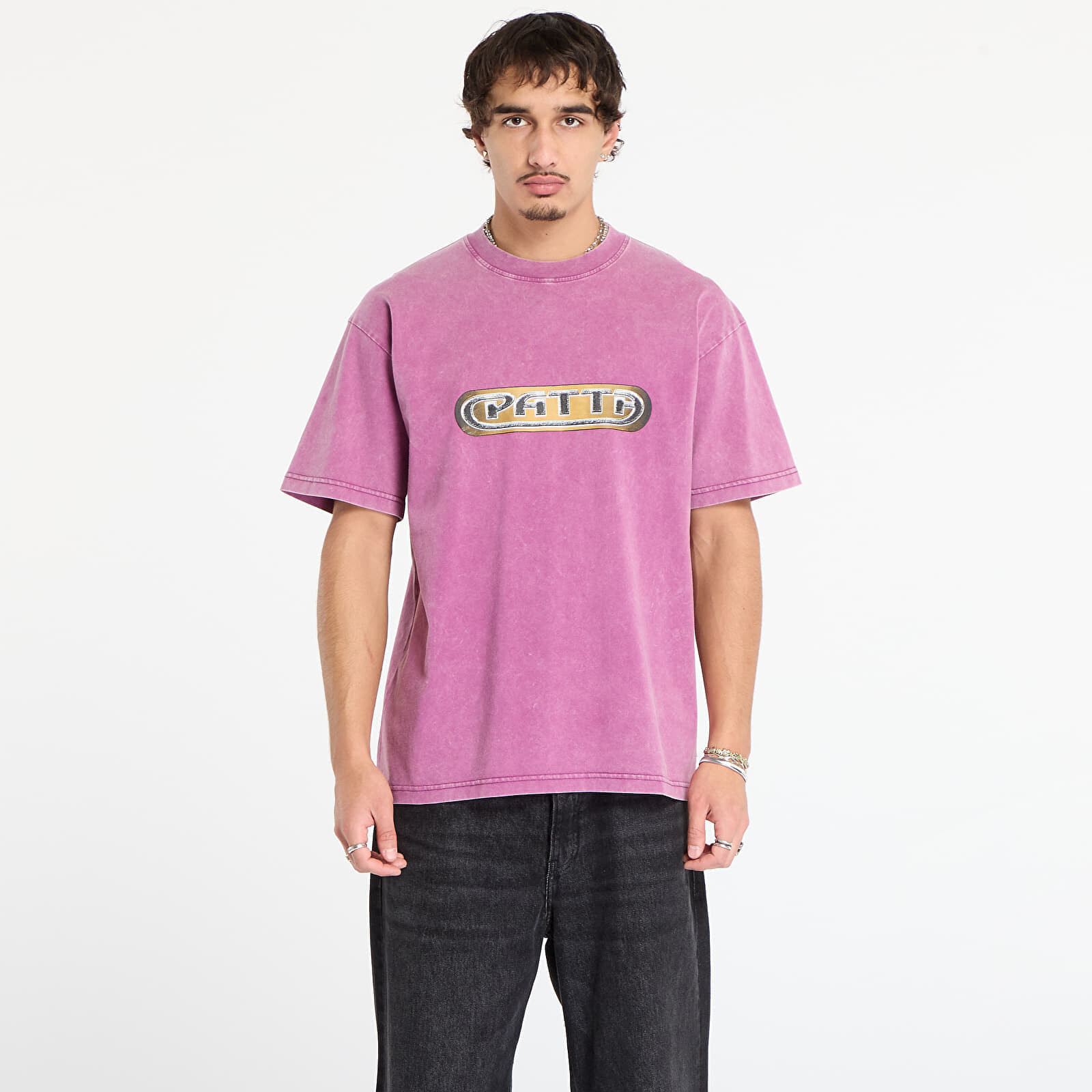 Tričko Patta Gilded Acid Washed T-Shirt UNISEX Boysenberry XL