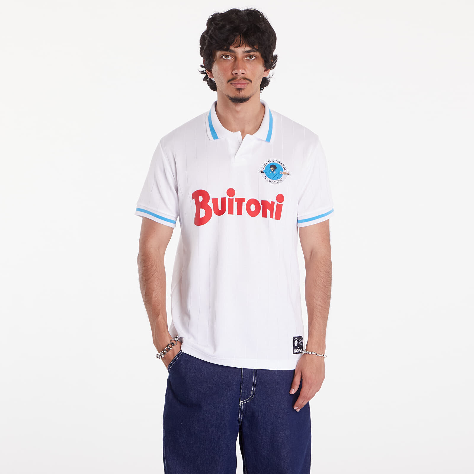 Dres COPA x Maradona Napoli 1986-87 Away Retro Football Shirt UNISEX White M