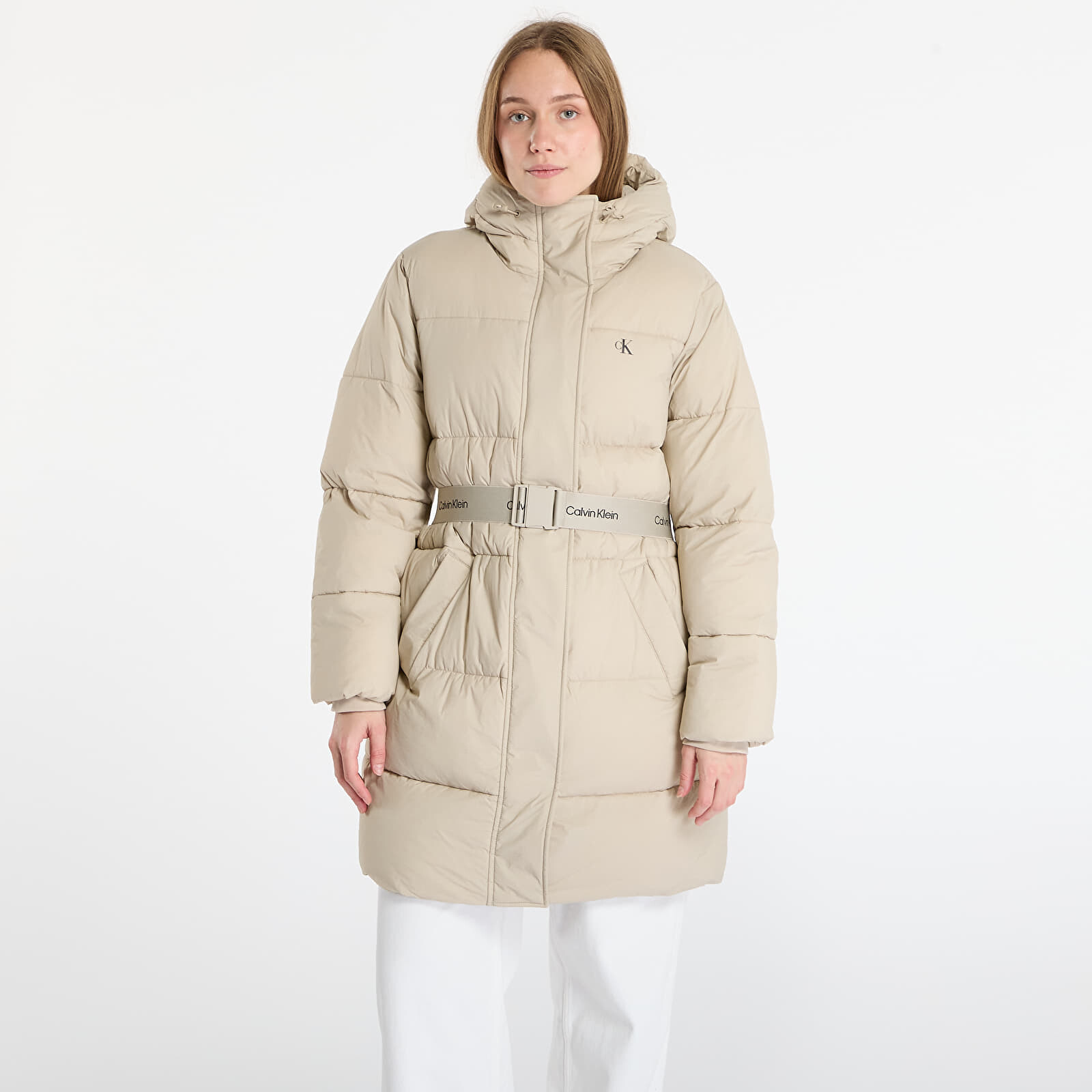 Bunda Calvin Klein Jeans Belted Midweight Coat Brown XS