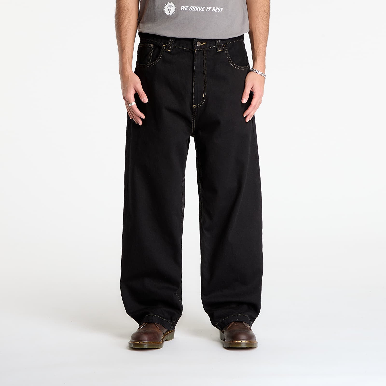 Kalhoty Carhartt WIP Brandon Pant Black Rinsed XL