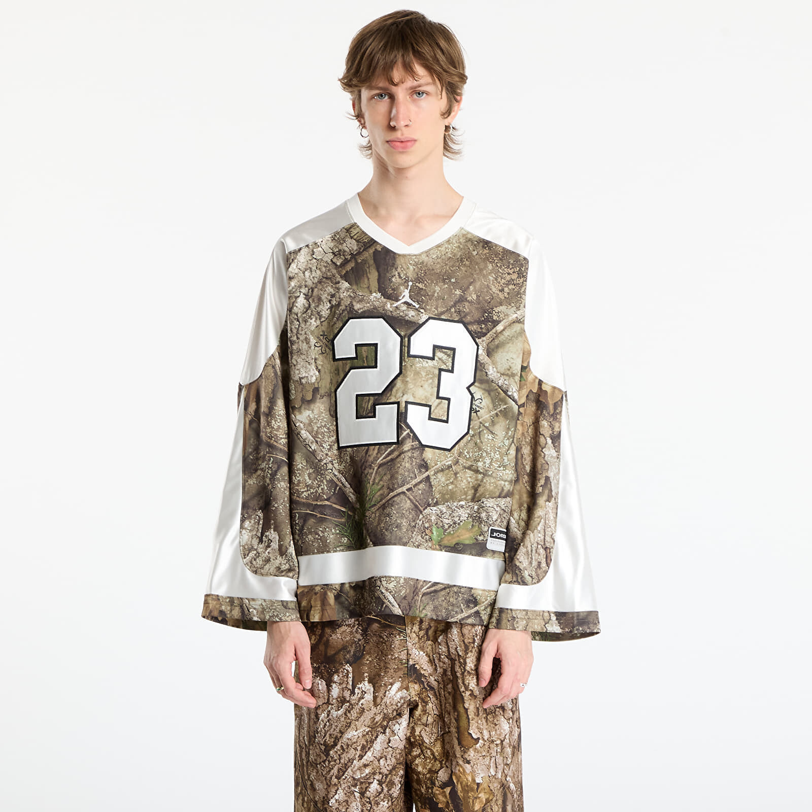 Dres Jordan Brooklyn Men's Realtree Hockey Jersey Medium Olive/ Sail/ Sail XS