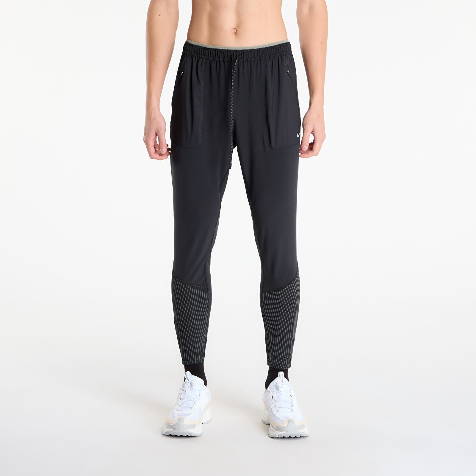 Kalhoty Nike Men's Dri-FIT Running Pants with Reflective Accents Black/ Reflective Silv XL