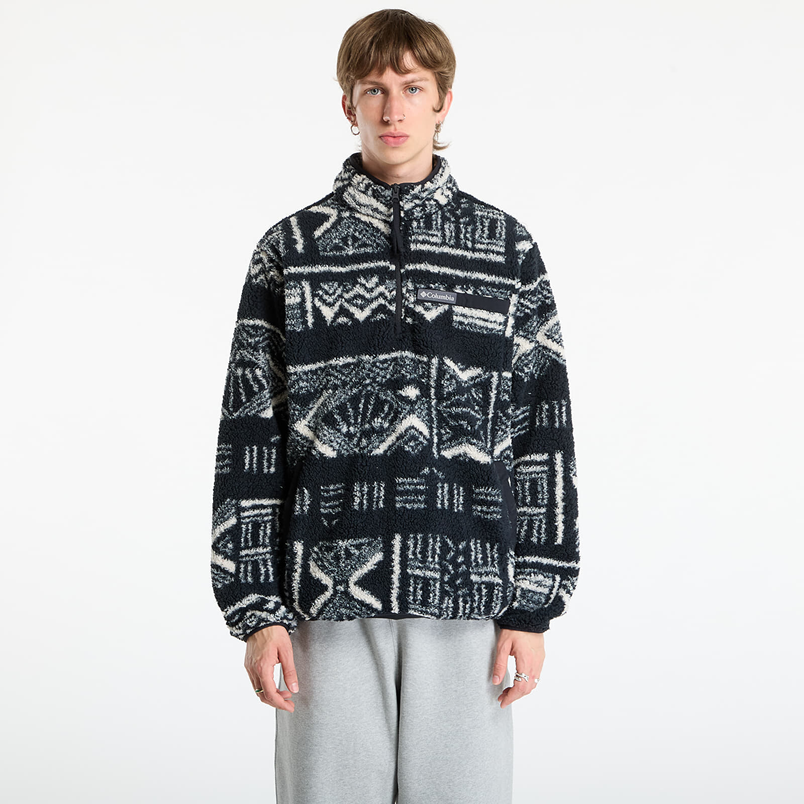 Mikina Columbia Rugged Ridge™ High Pile Half Zip Black Deschutes Days L