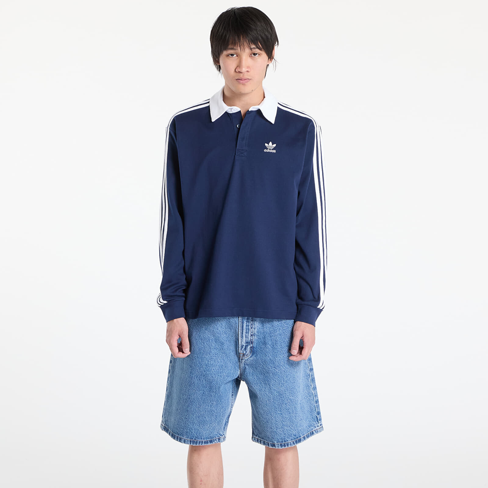 Tričko adidas Adicolor Rugby Polo Shirt Night Indigo/ White L