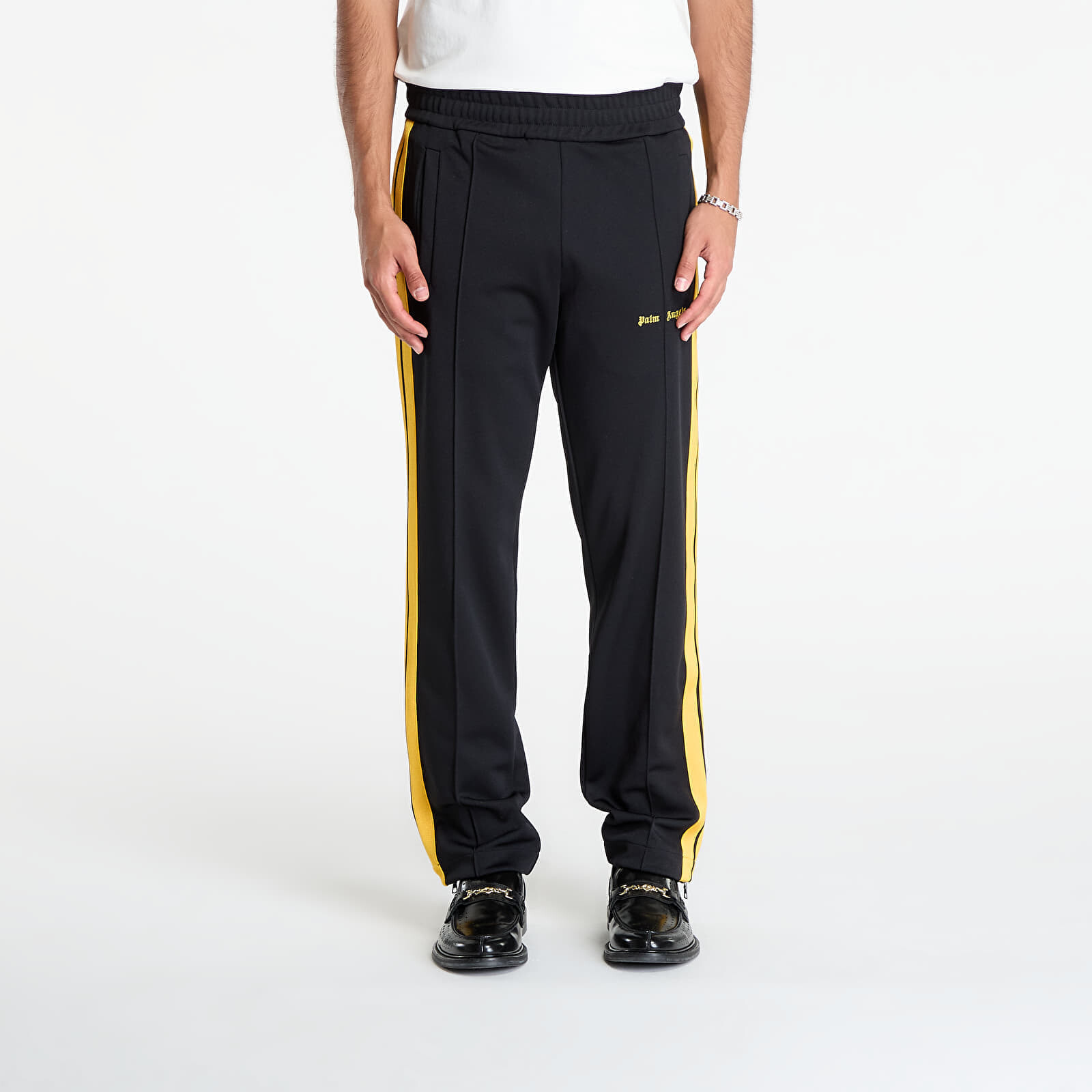 Tepláky Palm Angels Classic Logo Color Track Pant Black/ Yellow S