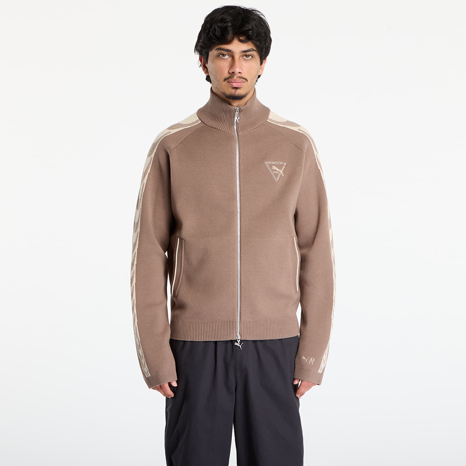 Bunda Puma x REPRESENT T7 Knit Jacket Pine Bark XL