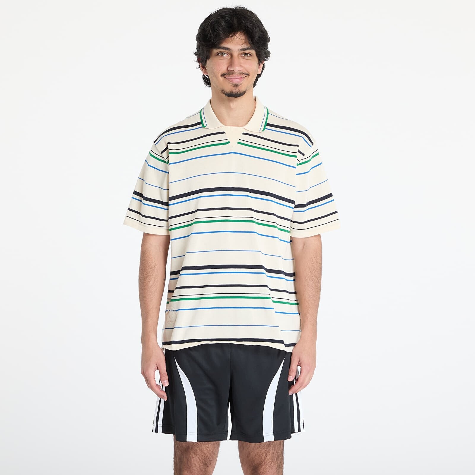 Tričko adidas x Wales Bonner Knit Polo White/ Wonder White/ Green XS