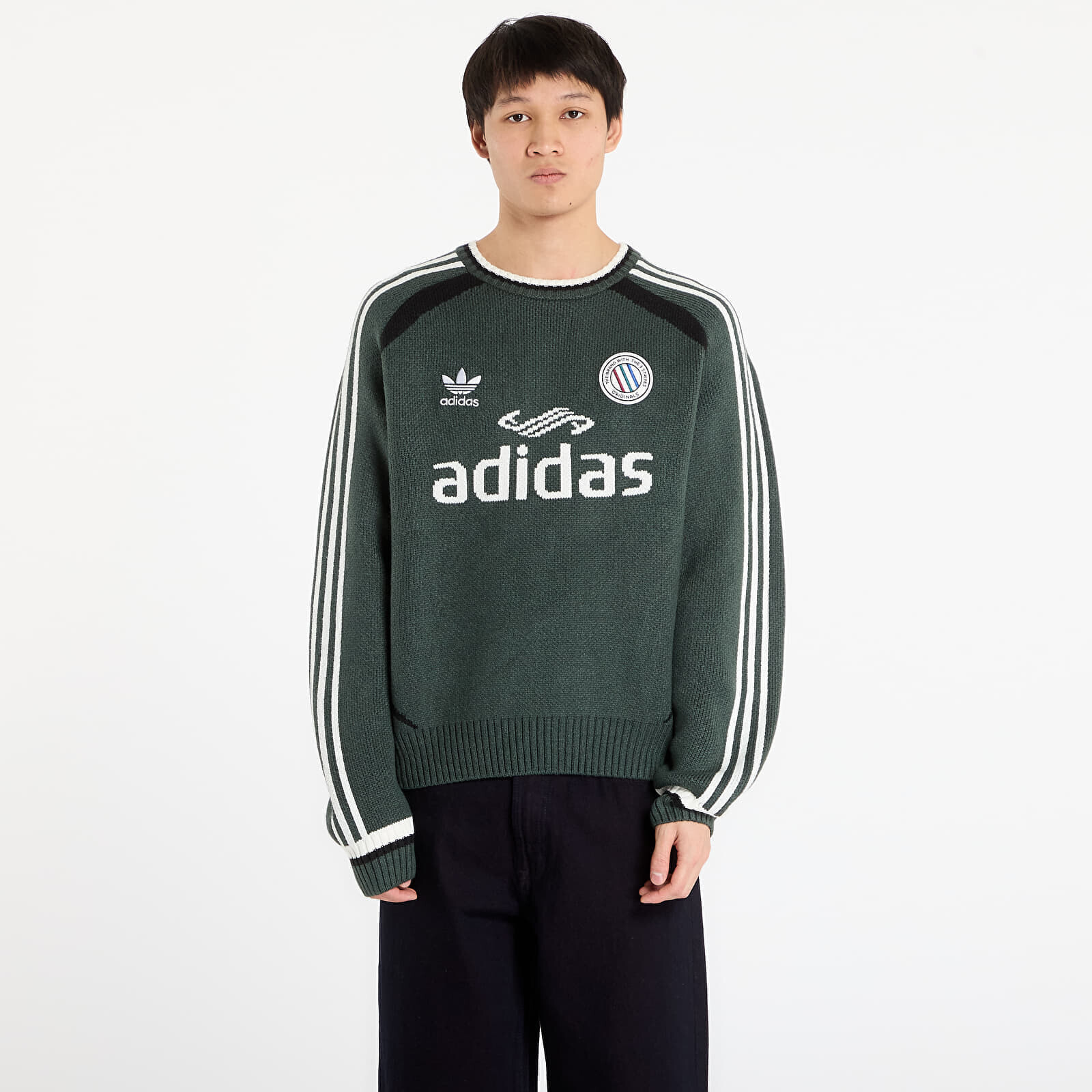 Sveter adidas Adicolor Blokecore Pullover UNISEX Mineral Green S