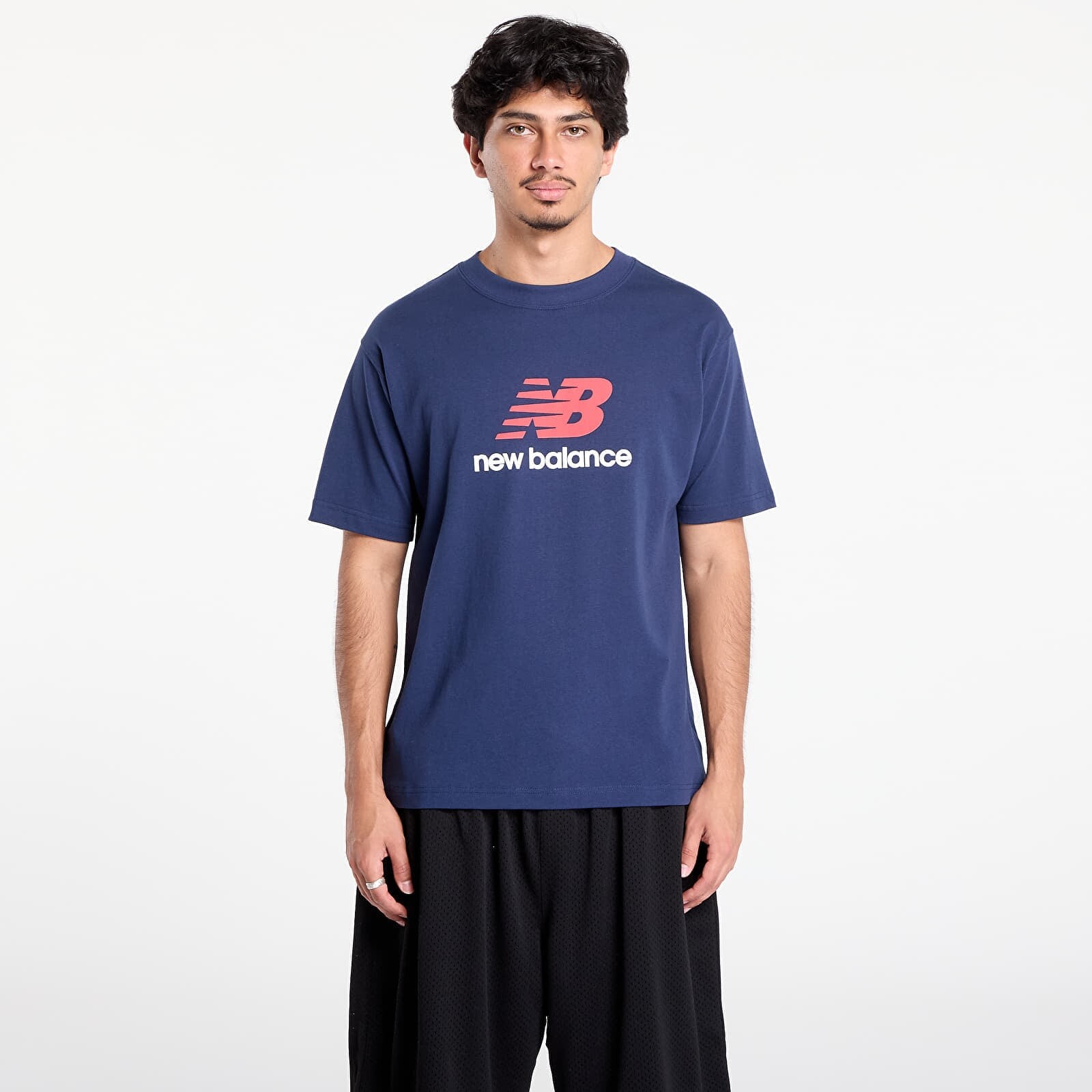 Tričko New Balance Athletics Logo T-Shirt Blue S