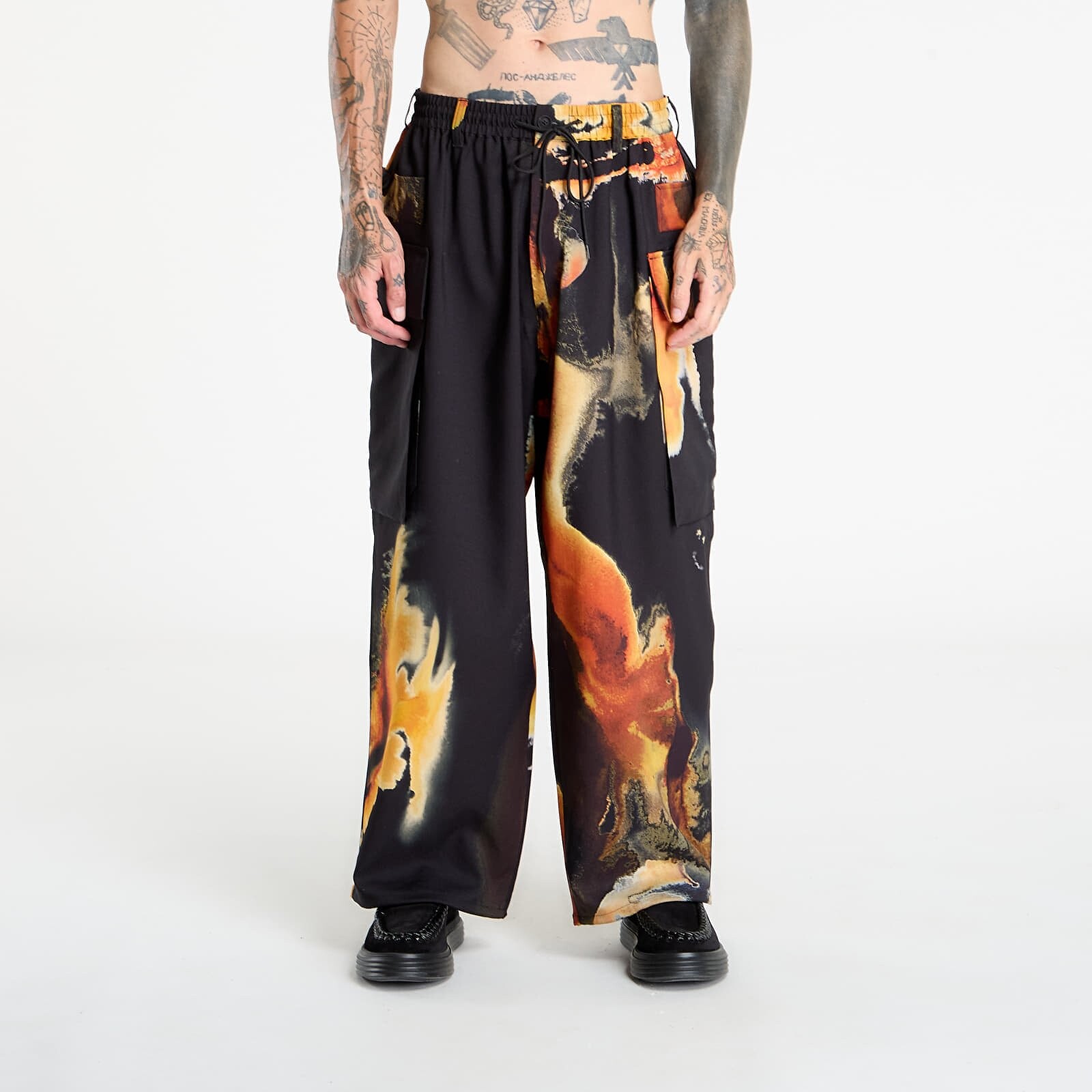 Kalhoty Y-3 M Aop Cargo Pant Black M
