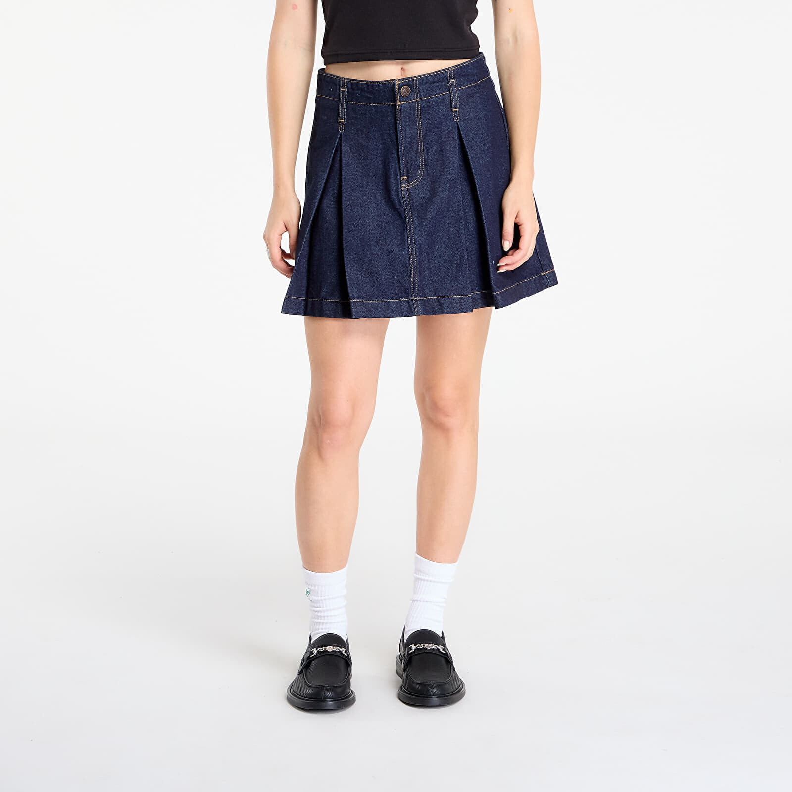 Sukňa Calvin Klein Jeans Pleated Denim Skirt Blue 29