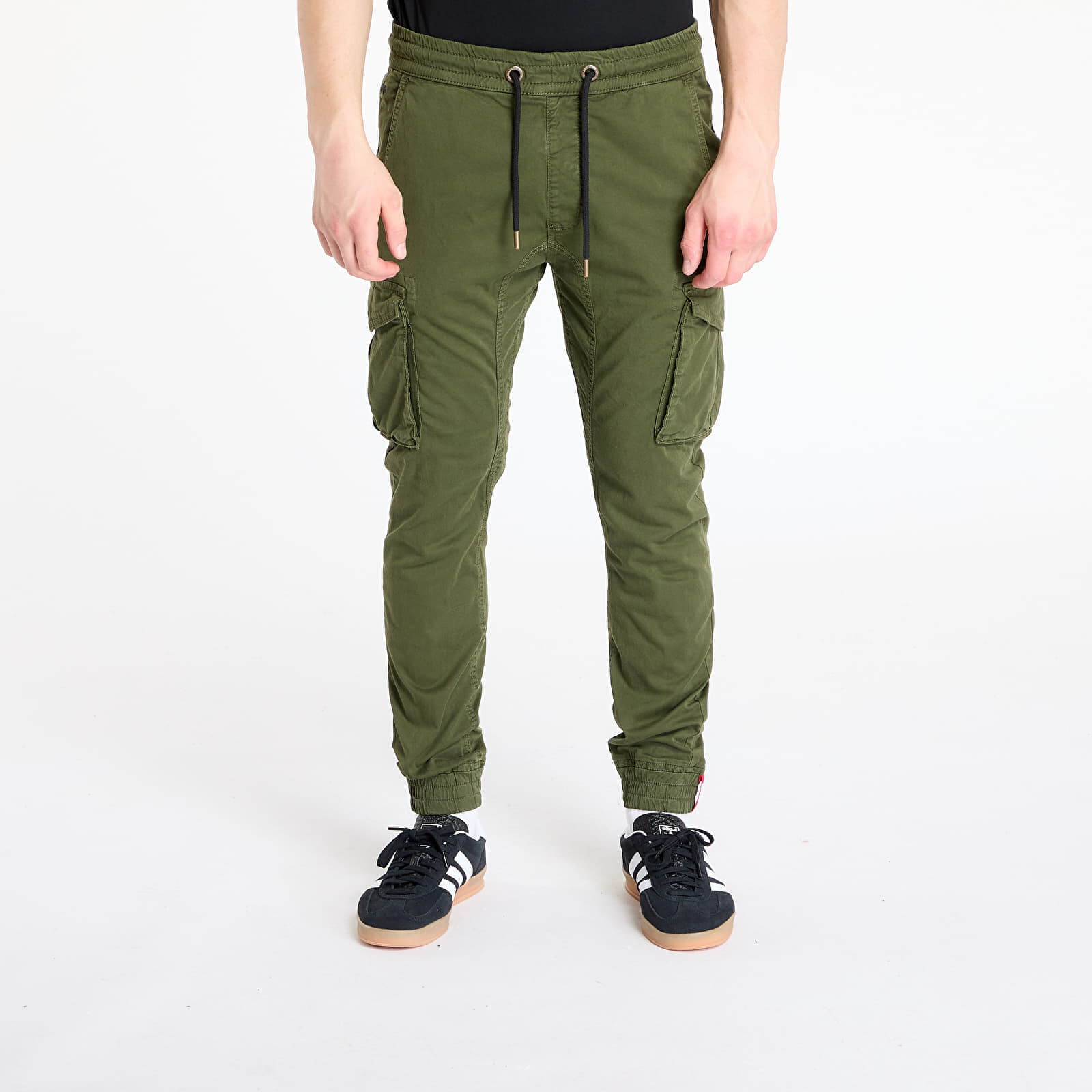 Kalhoty Alpha Industries Cotton Twill Jogger Dark Olive XXL