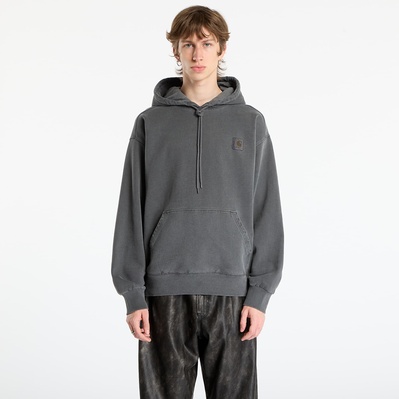 Mikina Carhartt WIP Hooded Vista Sweat UNISEX Black Garment Dyed S