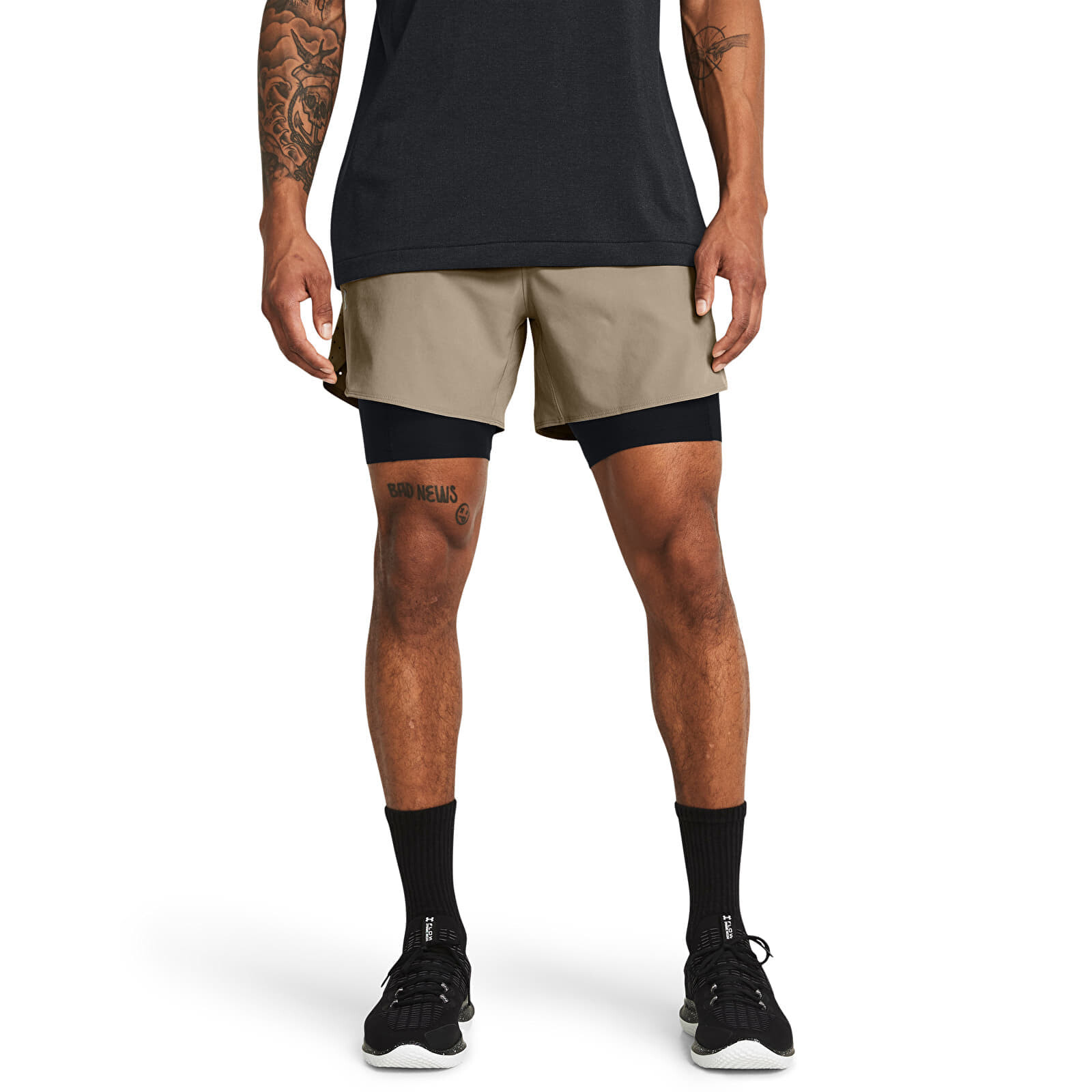 Šortky Under Armour Vanish Elite 2In1 Short Brown XL