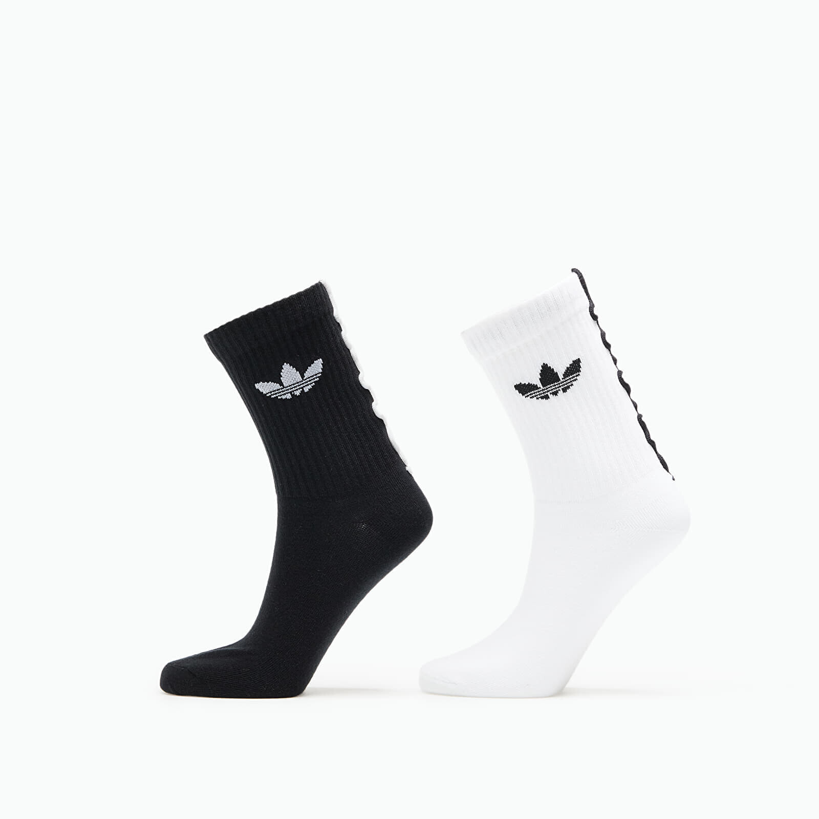 Ponožky adidas Ruffle Crew Socks 2-Pack White/ Black/ Blue S
