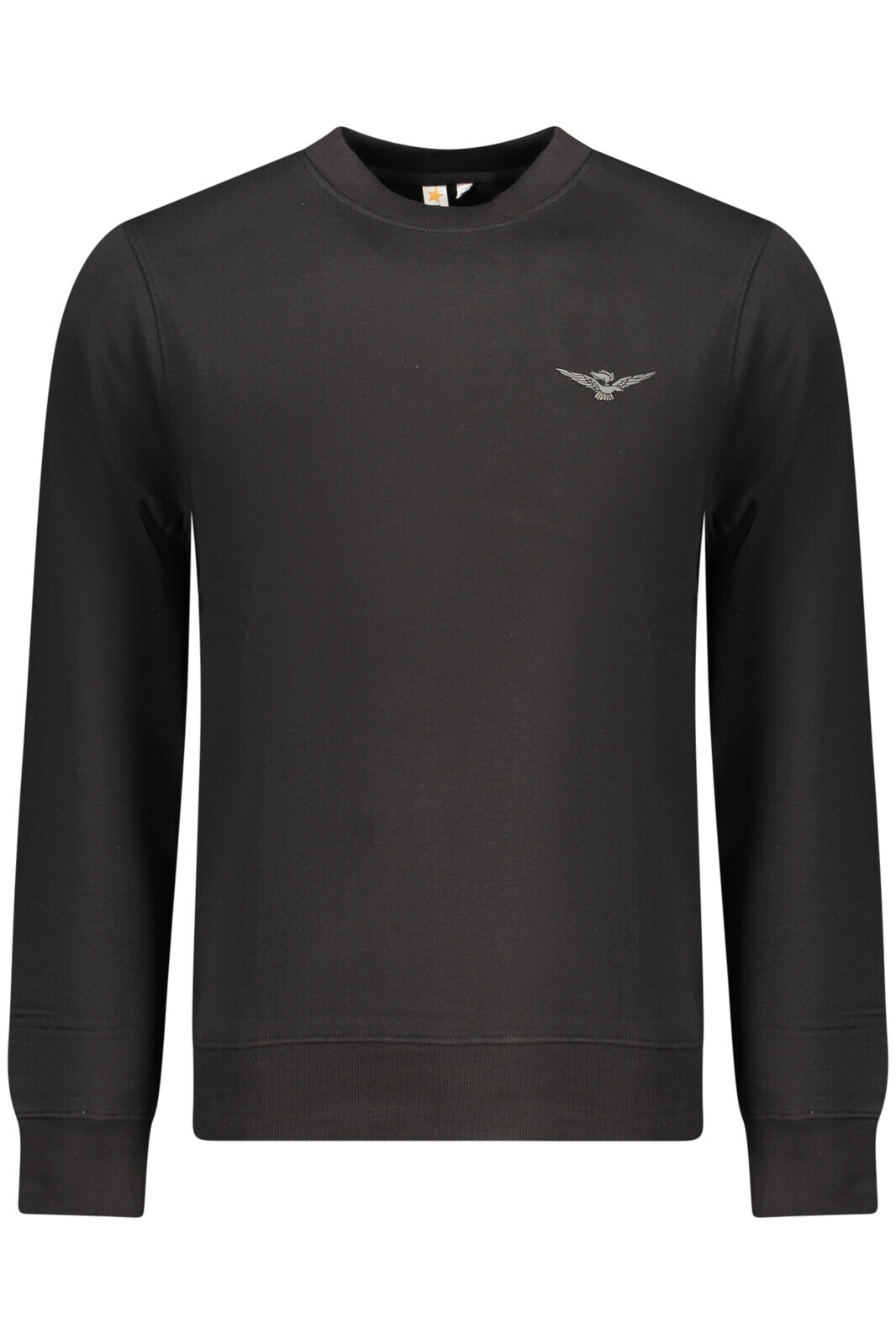 Čierna pánska mikina bez kapucne