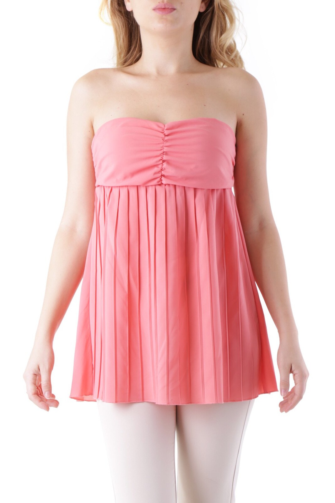 Ružový top bez rukávov Cristina Gavioli