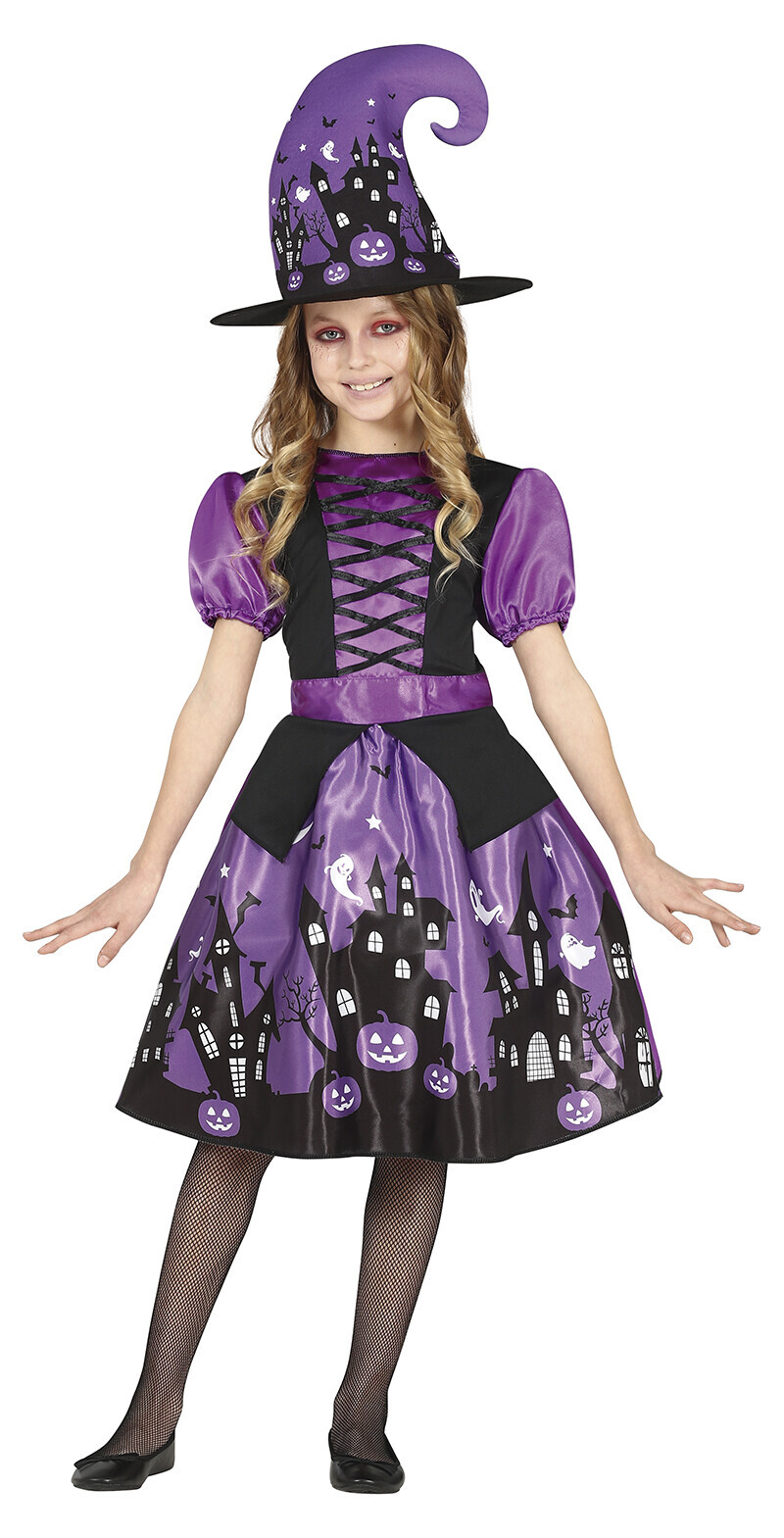 Guirca Detský dievčenský kostým - Fialová čarodejnica Veľkosť - deti: XL: 143-151 cm