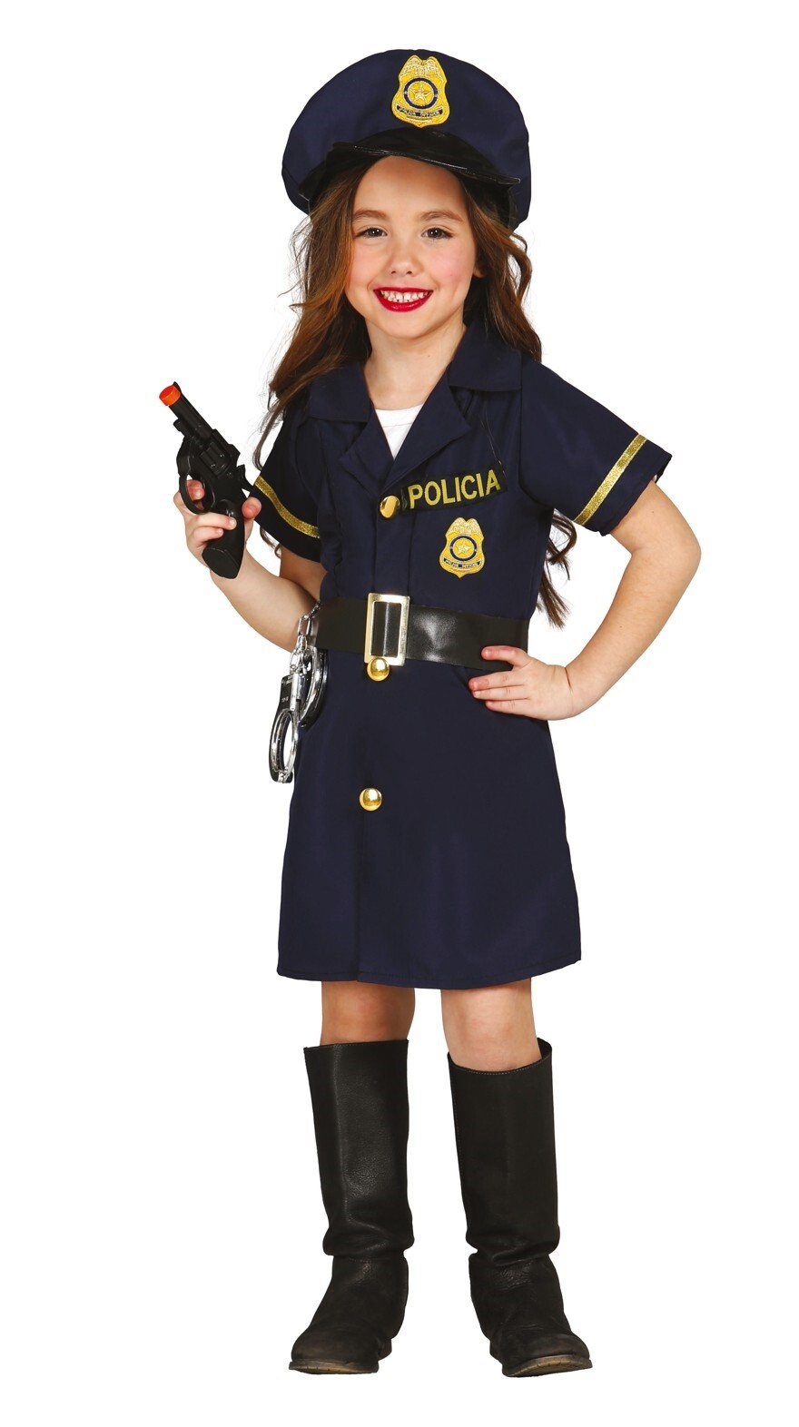 Guirca Dievčenský kostým - Policajtka Veľkosť - deti: M: 115-123 cm