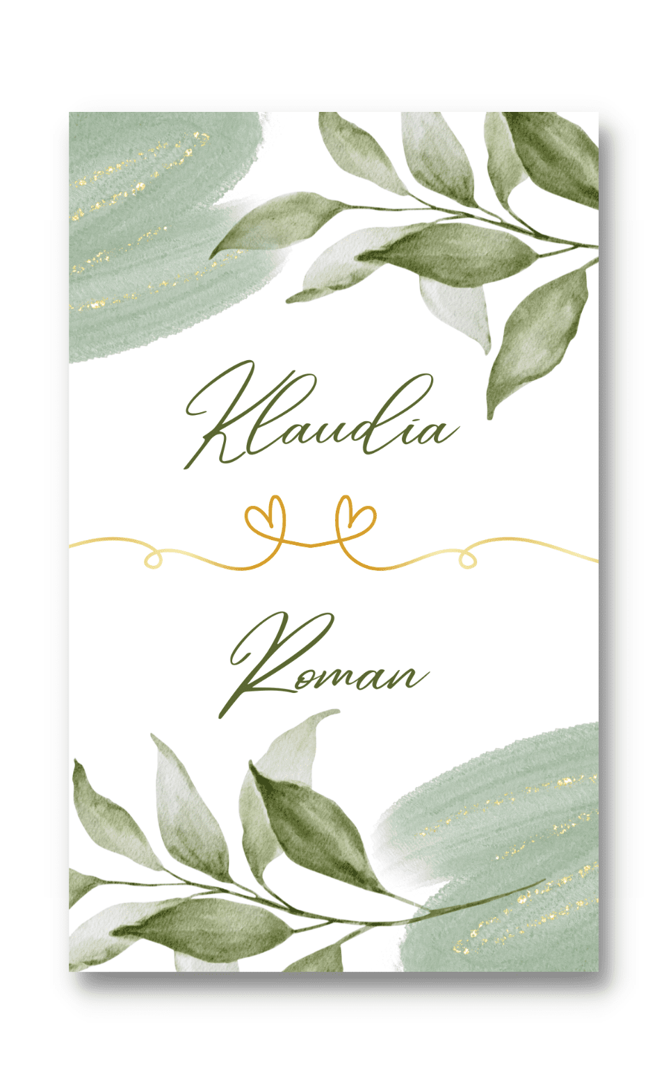 Personal Etiketa na fľašu - Green & Gold Zvoľte množstvo: od 15 do 30 ks