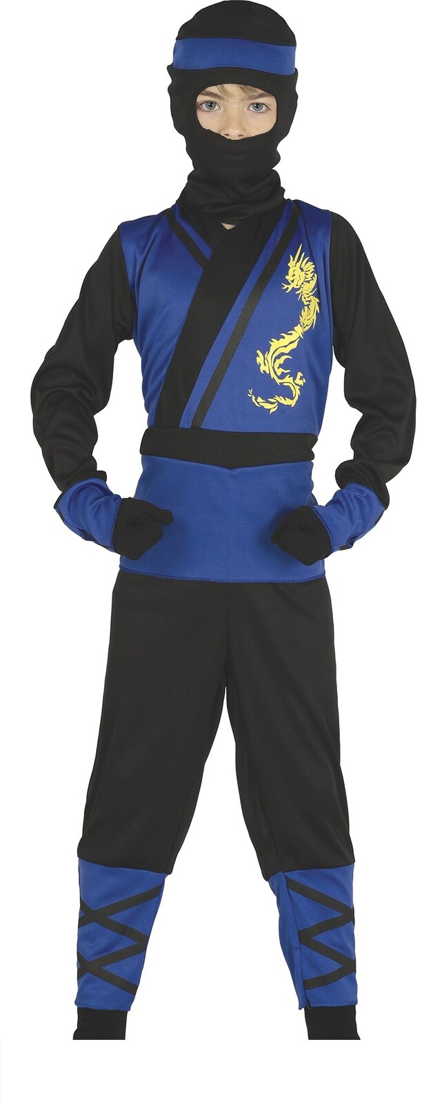 Guirca Detský chlapčenský kostým - Ninja modrý Veľkosť - deti: S: 110 cm